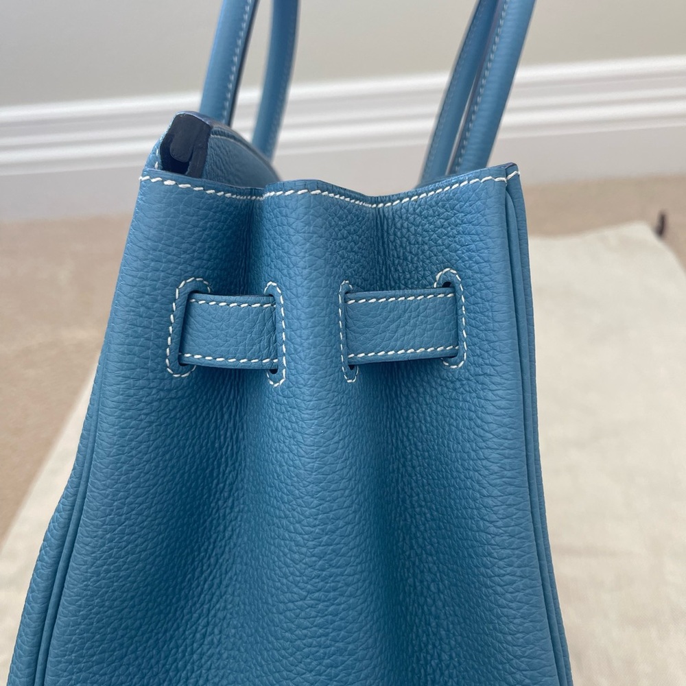 **SOLD** Hermes Togo Birkin 35 Blue Jean PHW - Picture 12 of 14